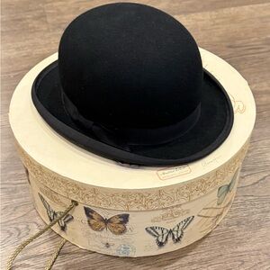 Vintage Locke & Co. LONDON Classic Black Bowler Hat Charles Chaplain